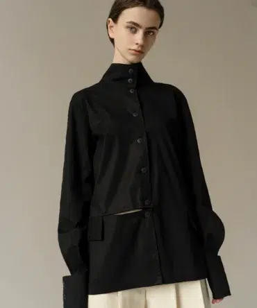 AP001 - Black Deconstructed Shirt