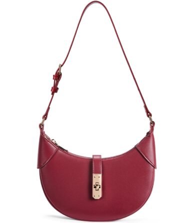 Kweli Crescent Designer Clasp Shoulder Bag