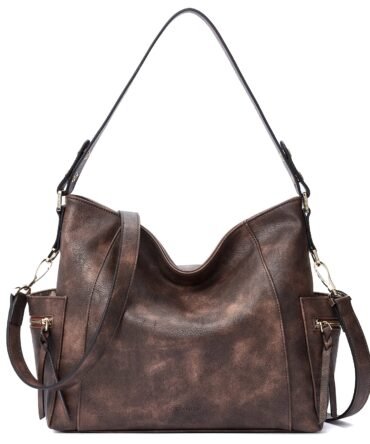 Genuine Leather Hobo Handbags Designer Shoulder Tote Purses Crossbody Large Bag for Women