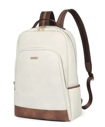 Leather Laptop Backpack Purse for Women 15.6 inch Computer Backpack Business Casual Travel Daypack College Bag