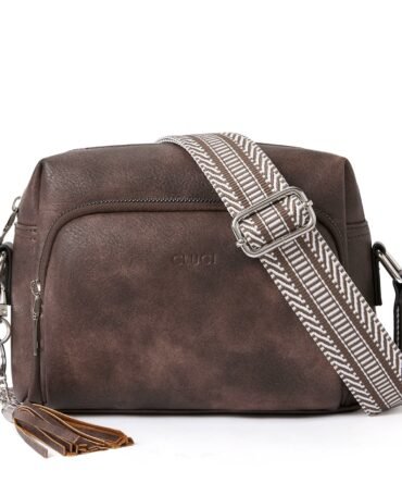 Crossbody Purses for Women Vegan Leather Crossbody Bags with Adjustable Wide Strap