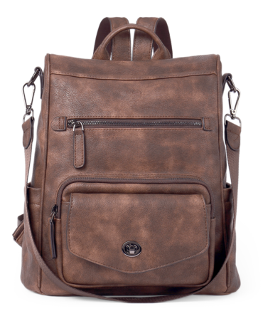 Greene Anti-Theft Vegan Leather Laptop Backpack Women's